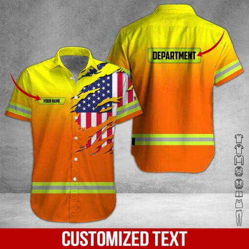 Heavy Equipment Workwear Personalized Hawaiian Shirt
