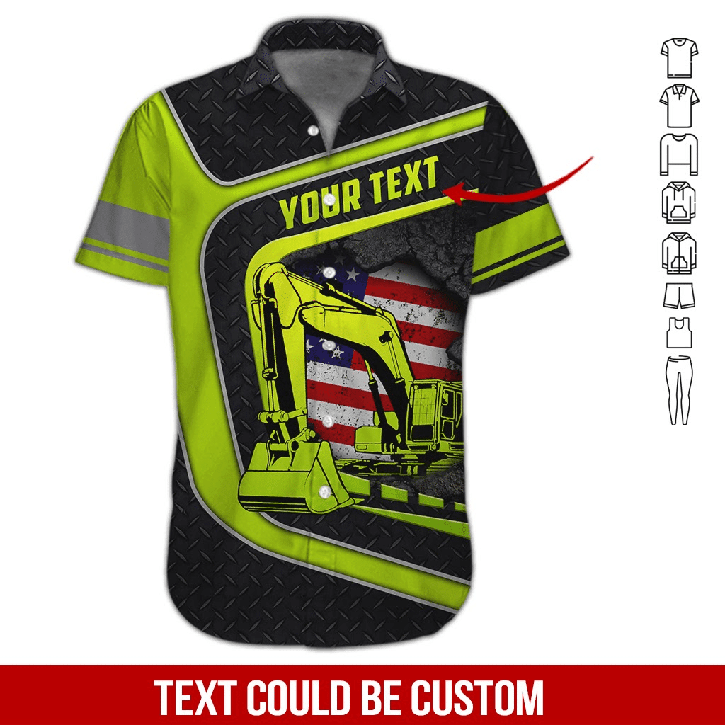 Heavy Equipment Workwear Personalized Hawaiian Shirt