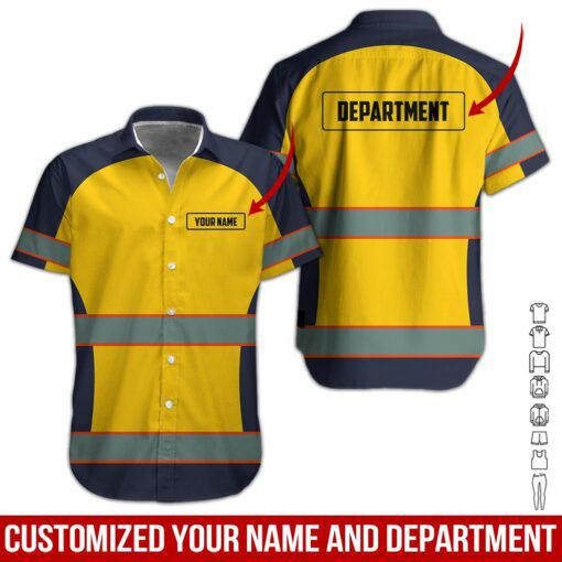 Heavy Equipment Workwear Personalized Hawaiian Shirt