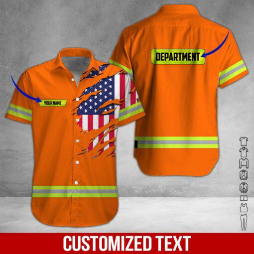 Heavy Equipment Workwear Personalized Hawaiian Shirt