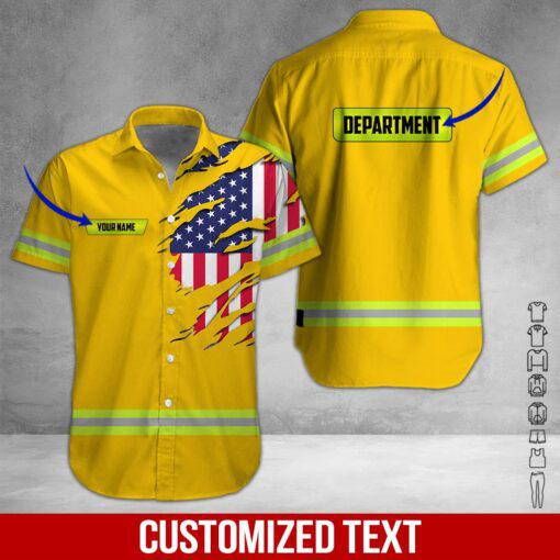 Heavy Equipment Workwear Personalized Hawaiian Shirt