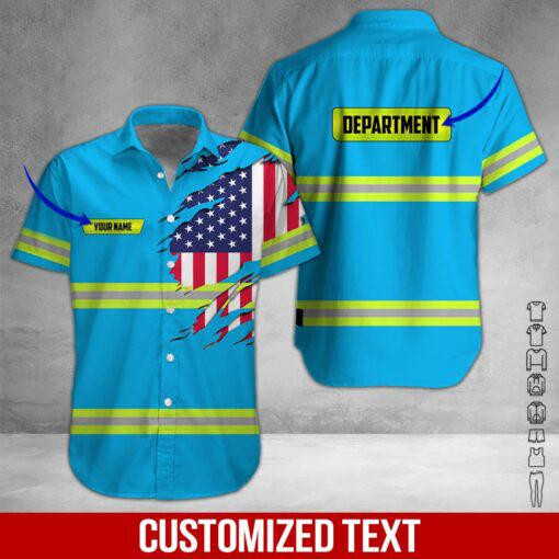 Heavy Equipment Workwear Personalized Hawaiian Shirt