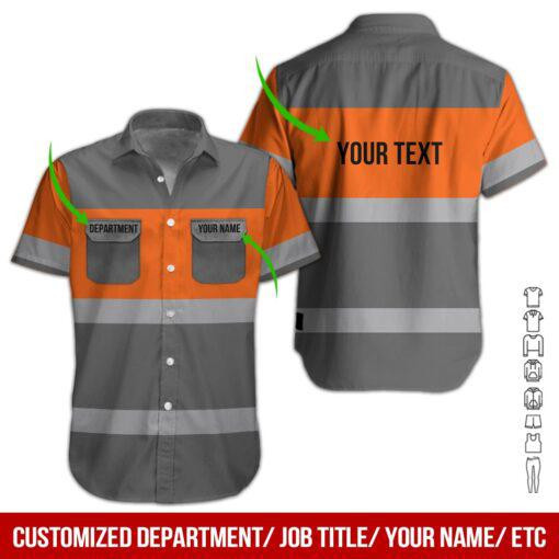 Heavy Equipment Workwear Personalized Hawaiian Shirt