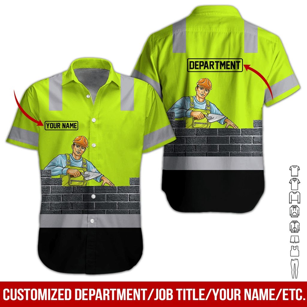 Heavy Equipment Workwear Personalized Hawaiian Shirt