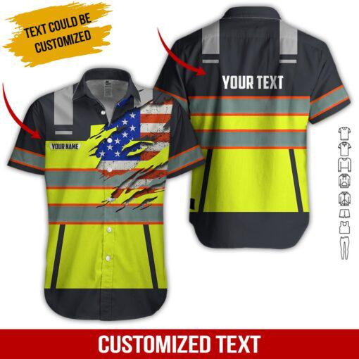 Heavy Equipment Workwear Personalized Hawaiian Shirt