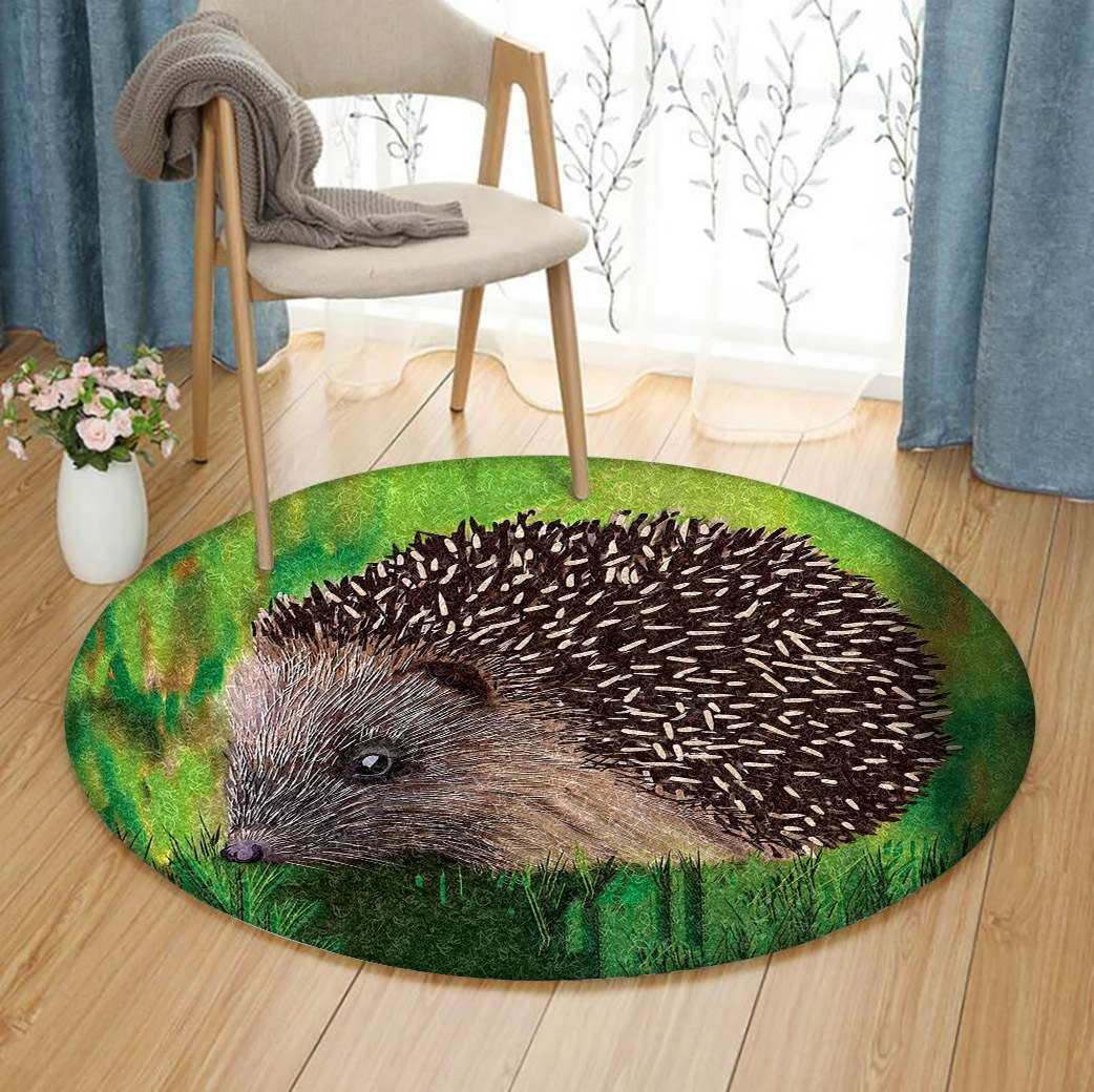 Hedgehog Round Rug Carpet Bedroom Livingroom Home Decor