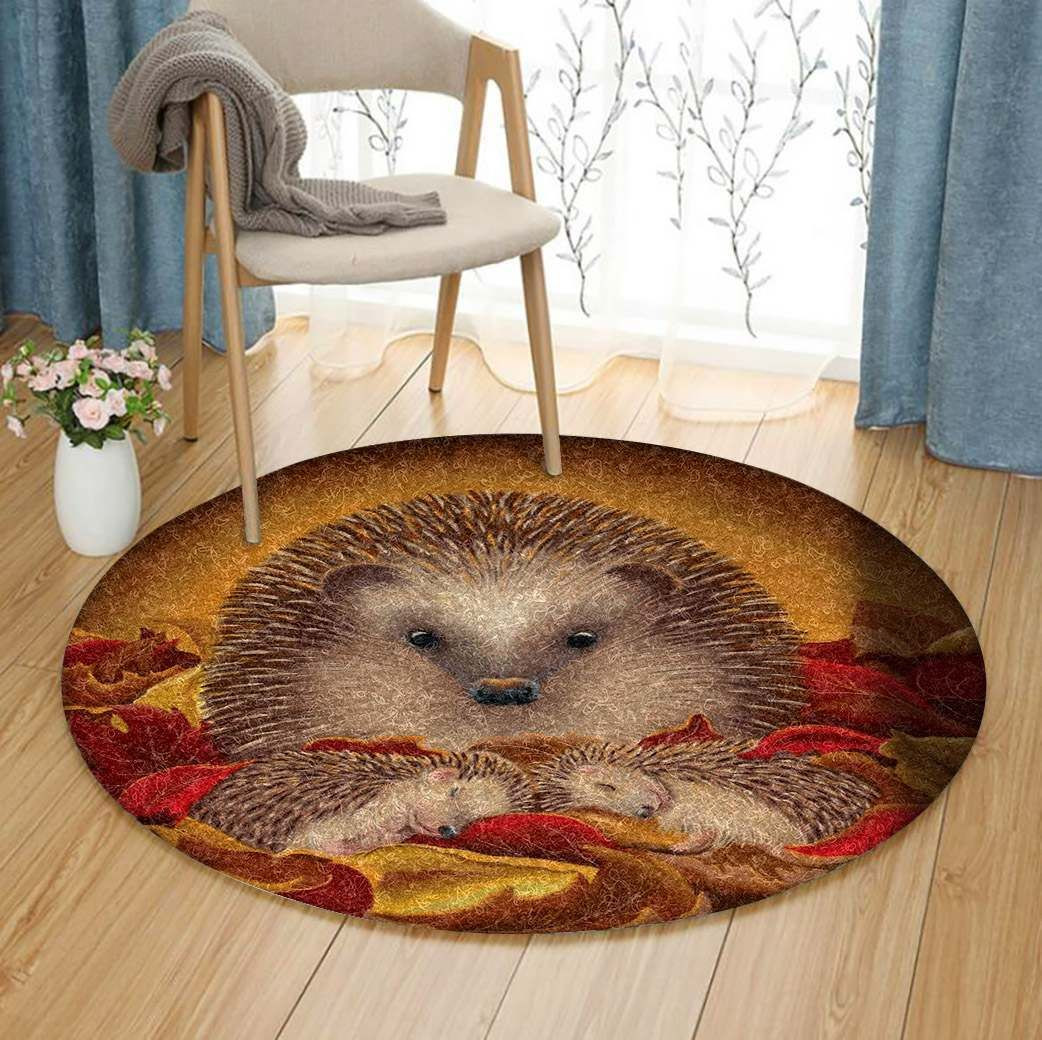 Hedgehog Round Rug Carpet Bedroom Livingroom Home Decor