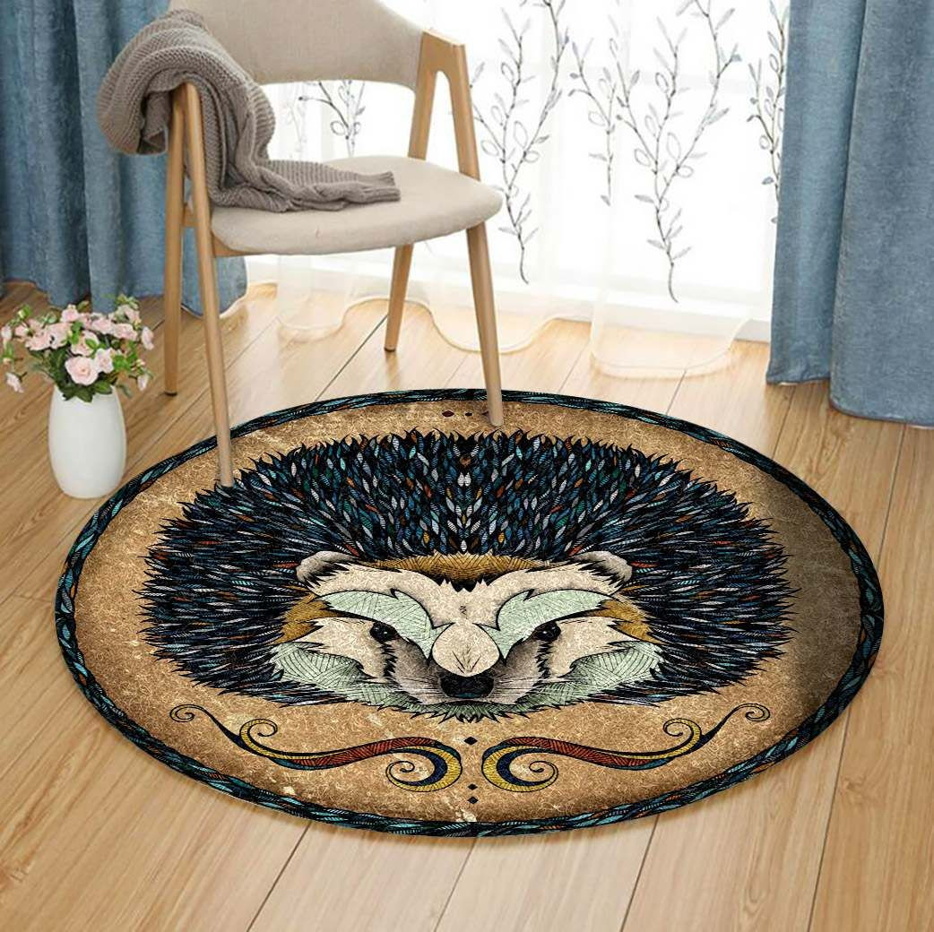 Hedgehog Round Rug Carpet Bedroom Livingroom Home Decor