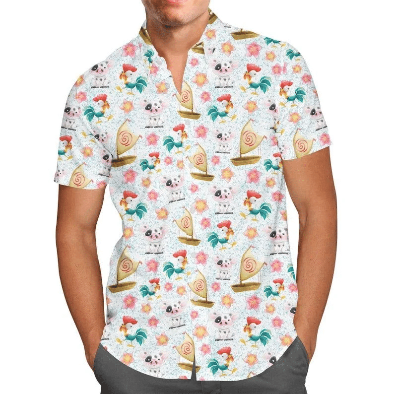 Heihei And Pua Disney Hawaiian Shirt
