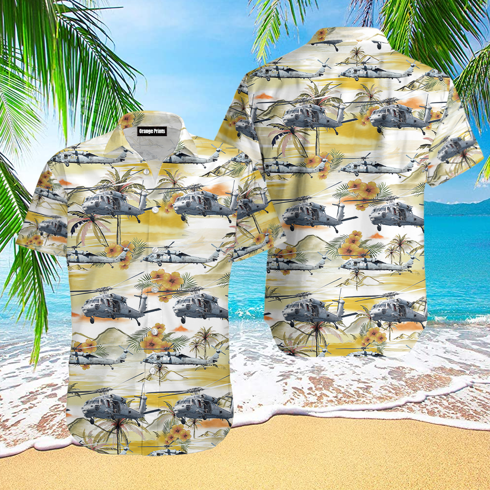 Helicopter Tropical Hawaiian Shirt