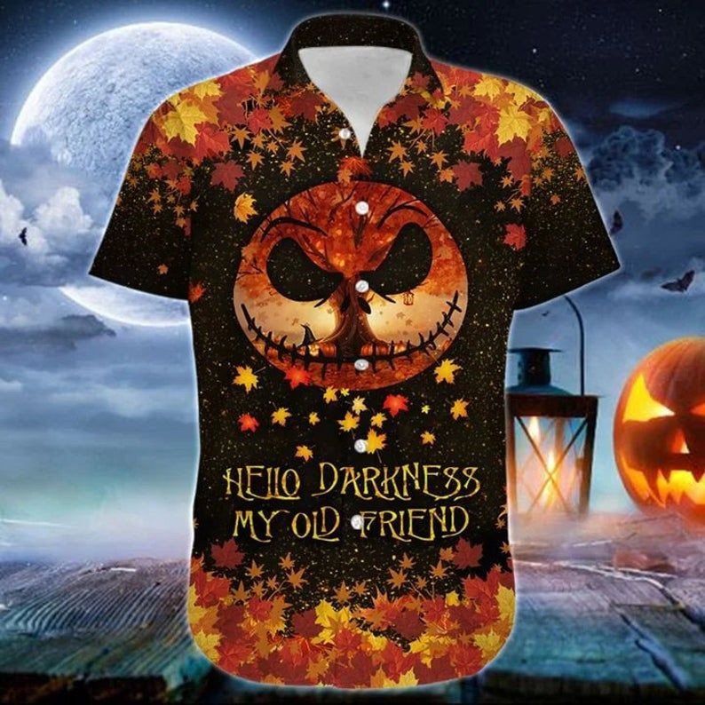 Hello Darkness My Old Halloween Hawaiian Shirt
