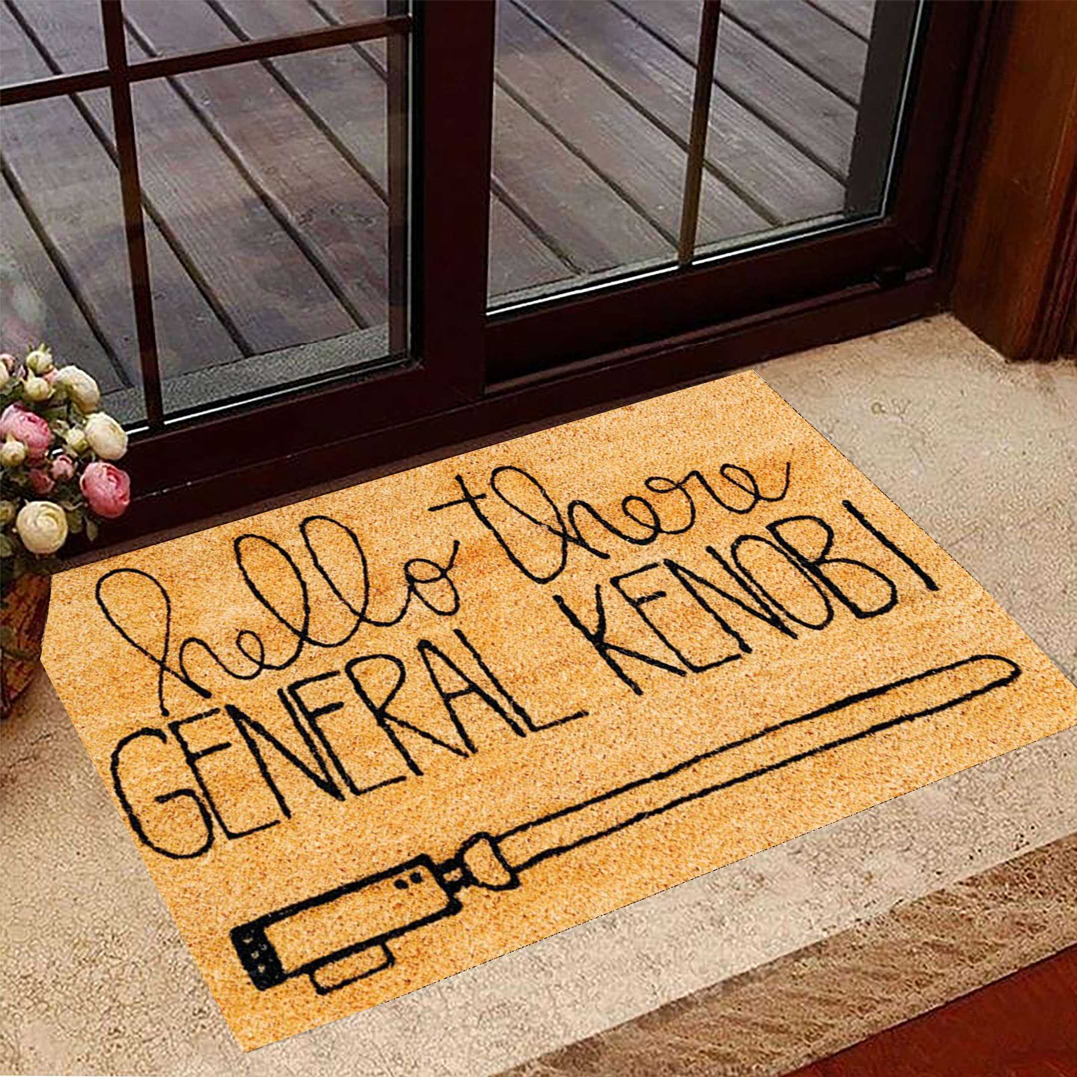 Hello There General Kenobi Rubber Doormat Gifts For Star Wars Fans