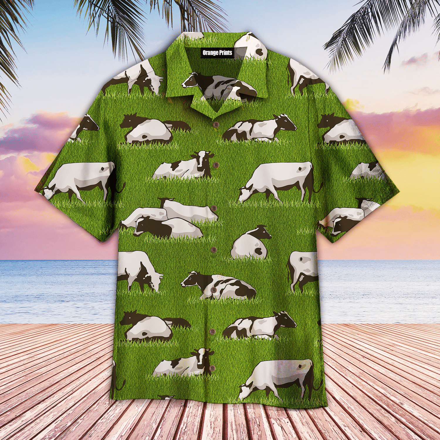 Herd Cows On The Meadow Hawaiian Shirt