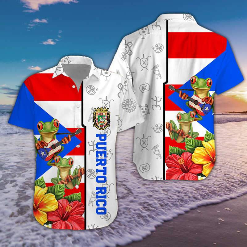 Hibiscus Puerto Rico Hawaiian Shirt