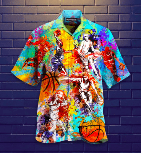 High quality Colorful Basketball Player Art Hawaiian Shirt