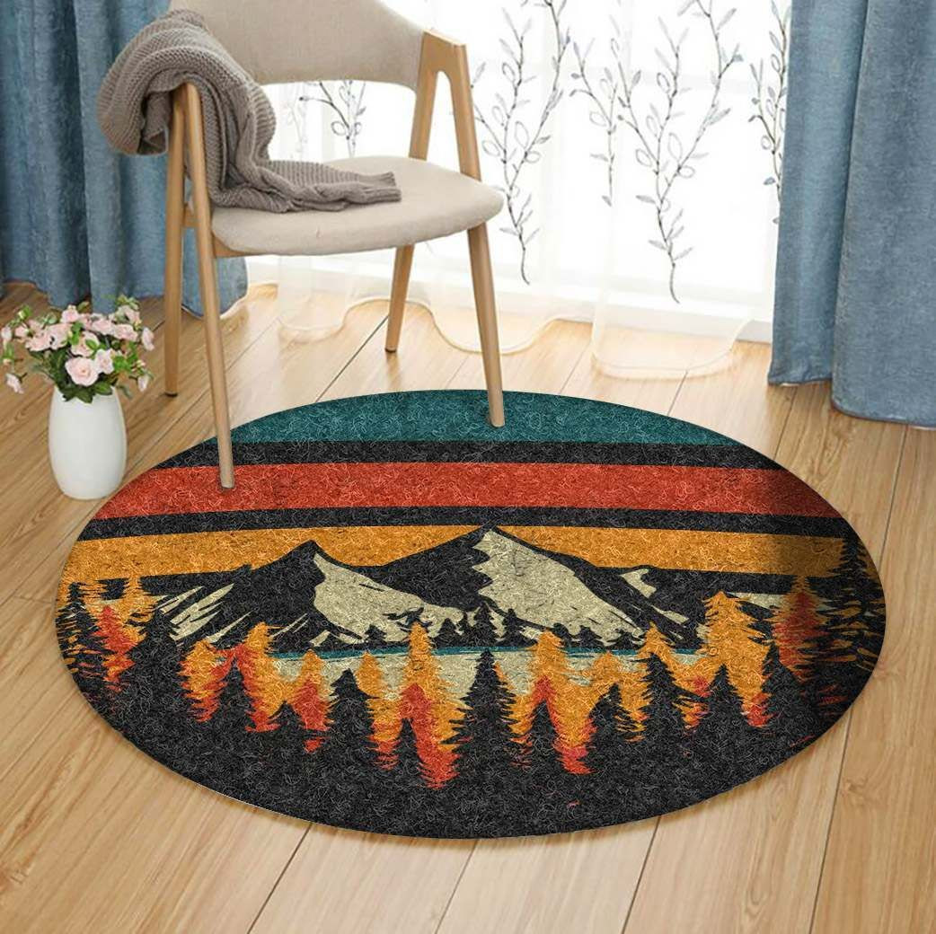 Hiking Round Rug Carpet Bedroom Livingroom Home Decor
