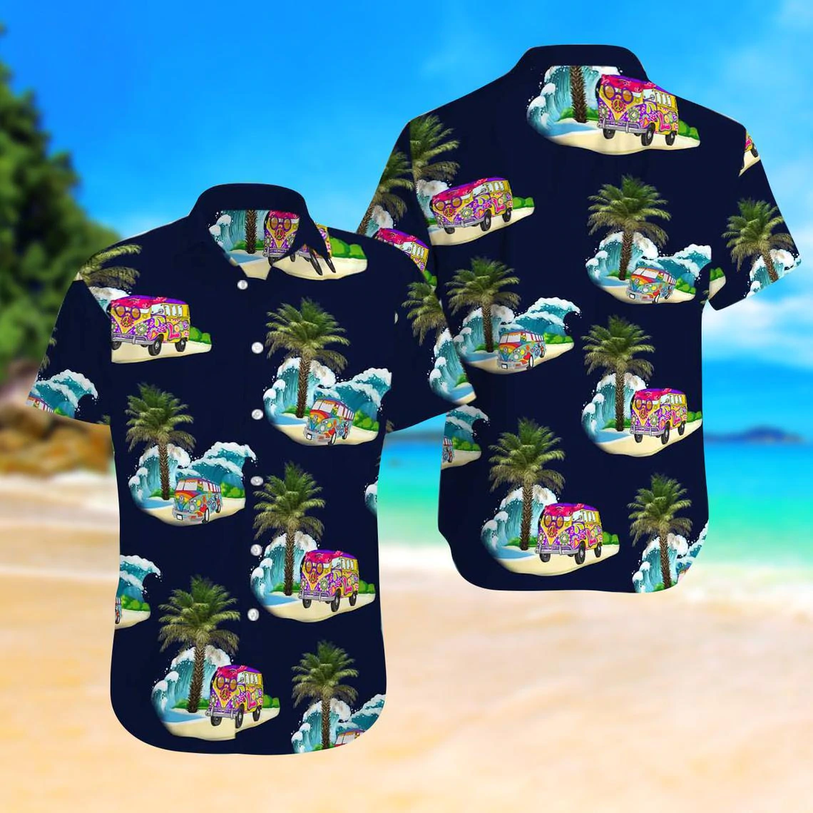 Hippie Camping Hawaiian Shirt