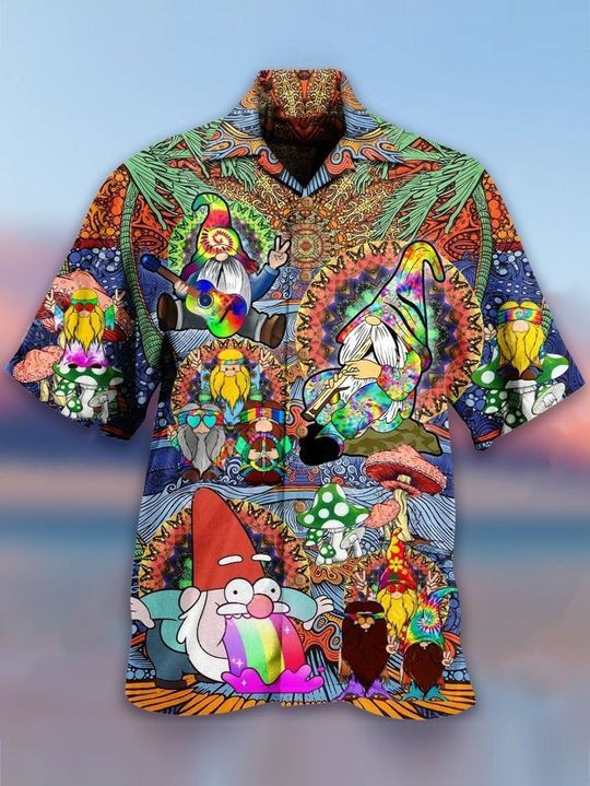 Hippie Colorful Awesome Unisex Hawaiian Shirt