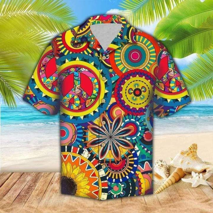 Hippie Colorful Summer Vibe Tropical Hawaiian Shirt