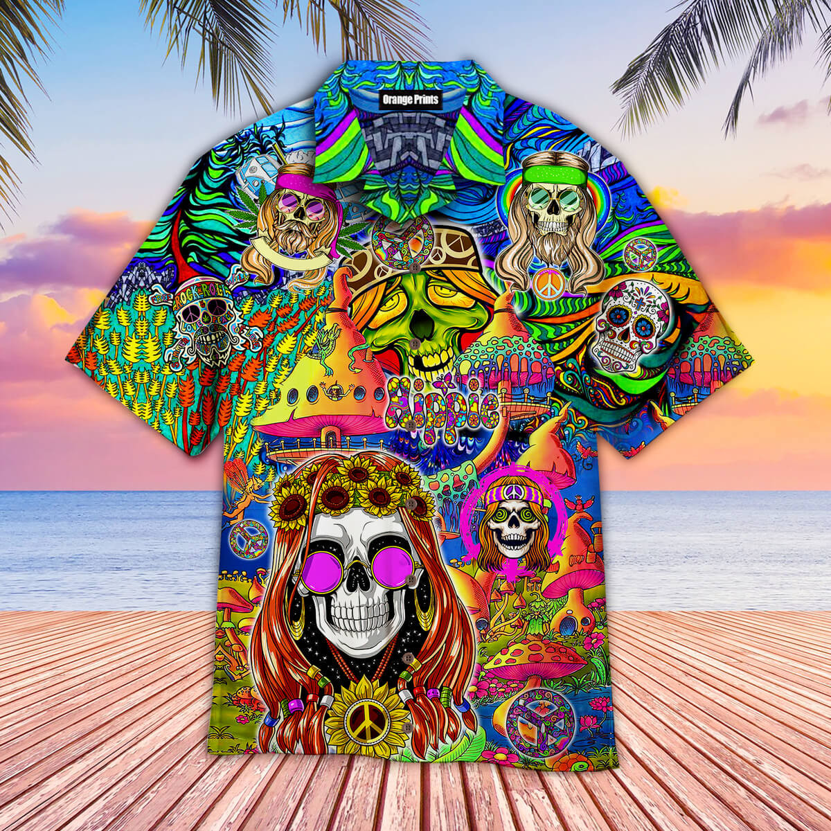 Hippie Hawaiian Shirt