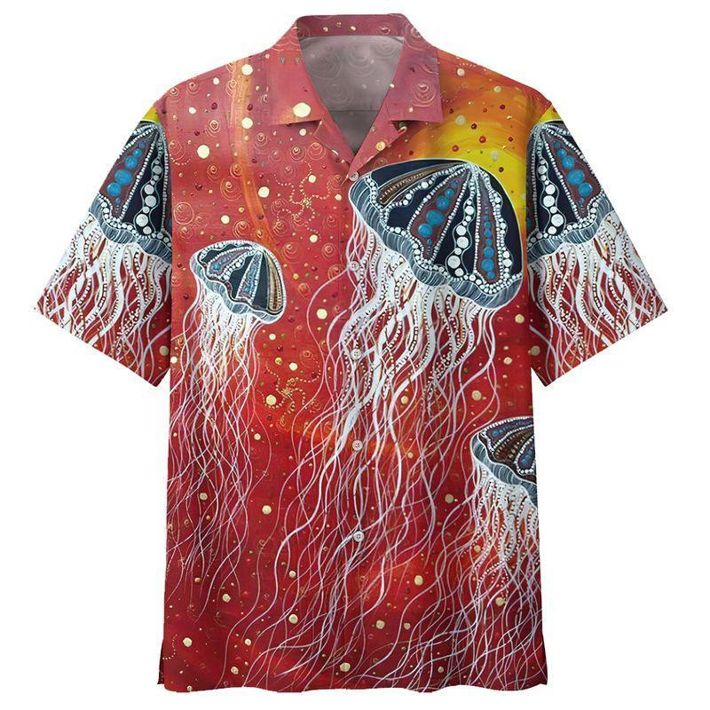 Hippie Jelly Fish Hawaiian Shirt