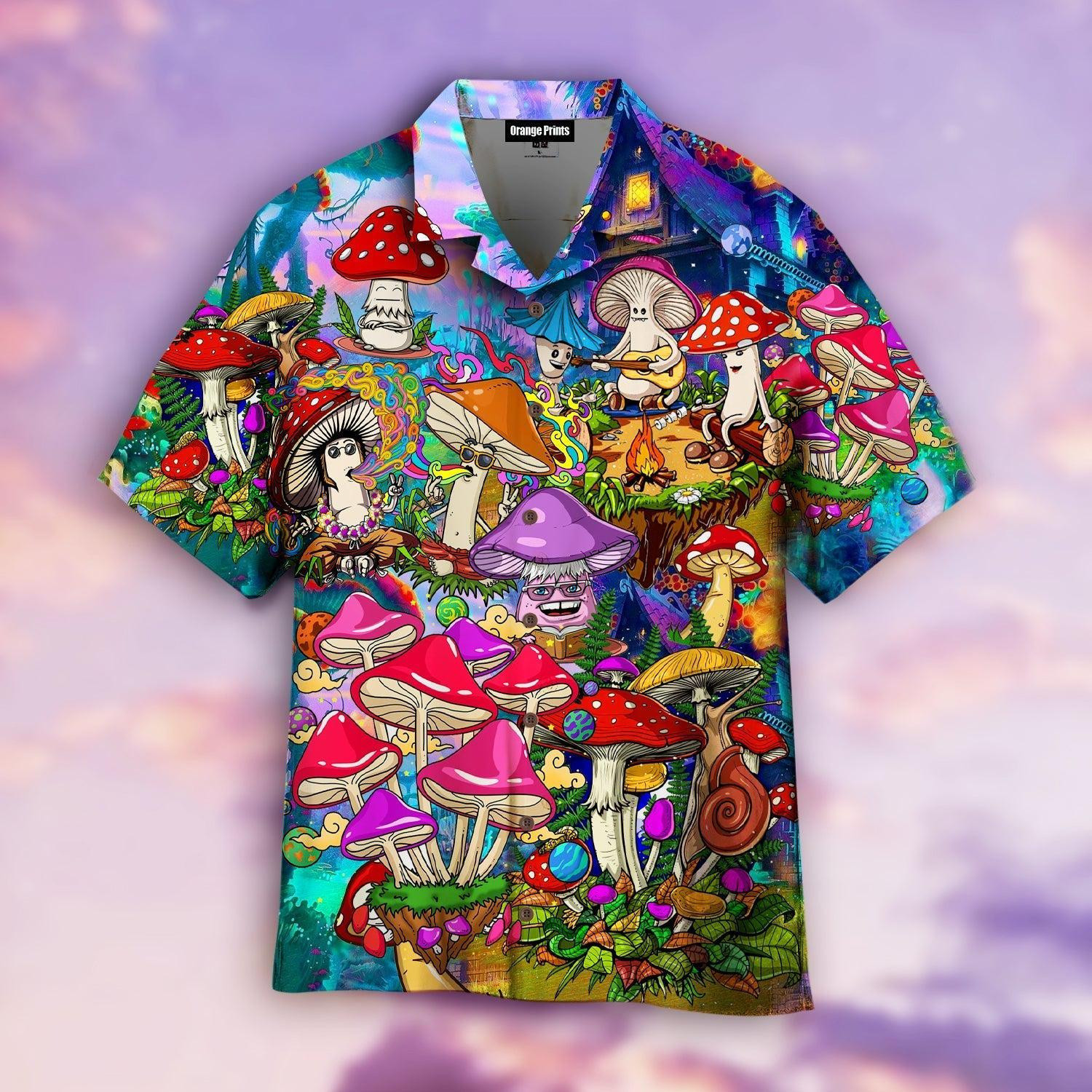 Hippie Mushroom Hawaiian Shirt