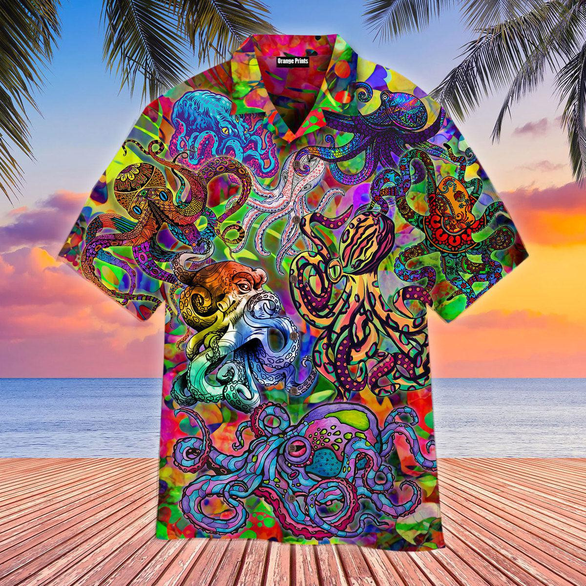 Hippie Octopus Hawaiian Shirt