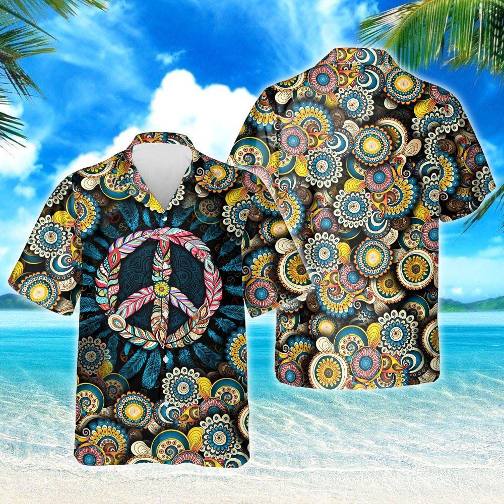 Hippie Peace Hawaiian Shirt