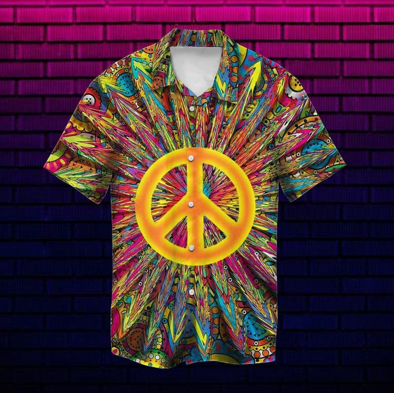 Hippie Peace Life Hawaiian Shirt