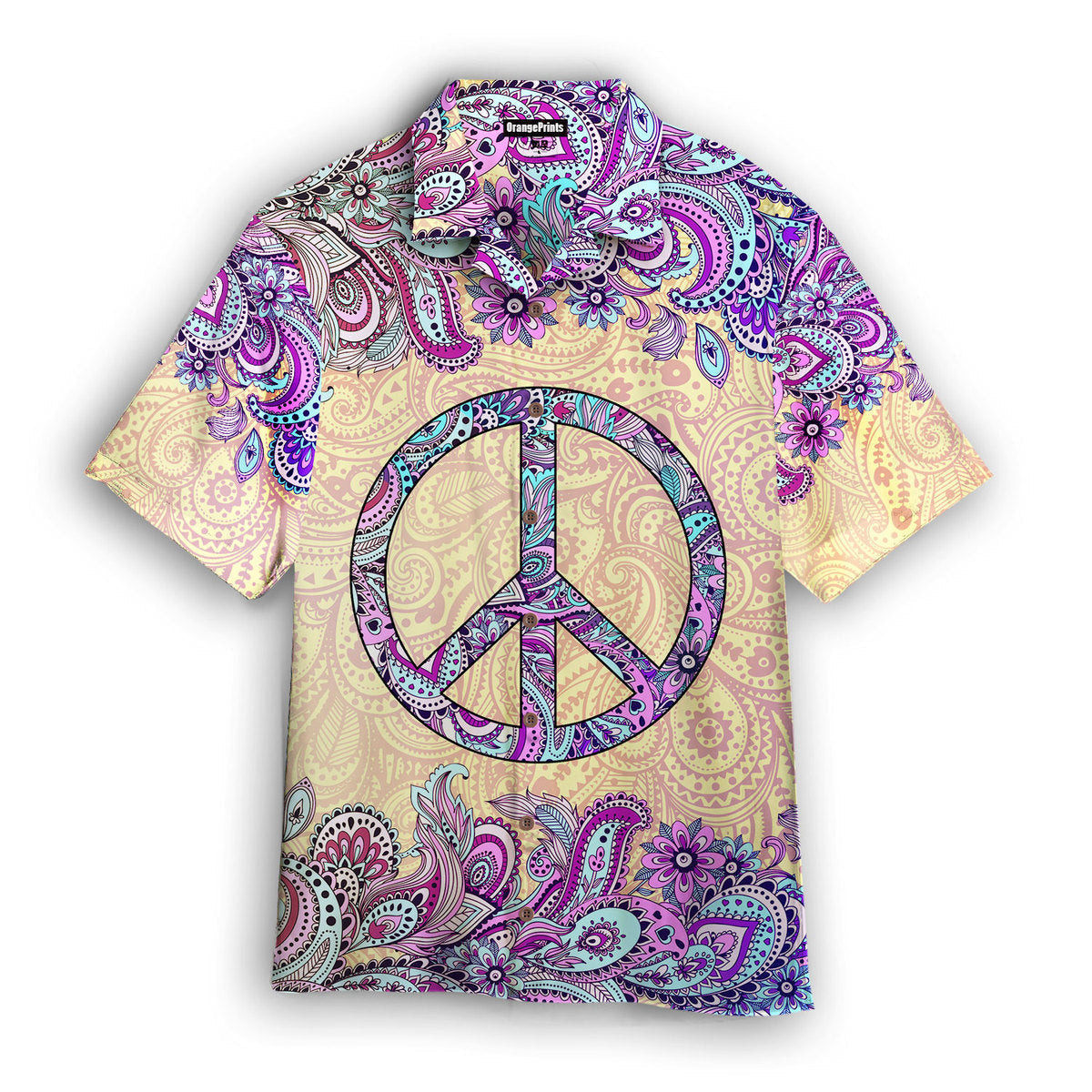 Hippie Peace Symbol Hawaiian Shirt