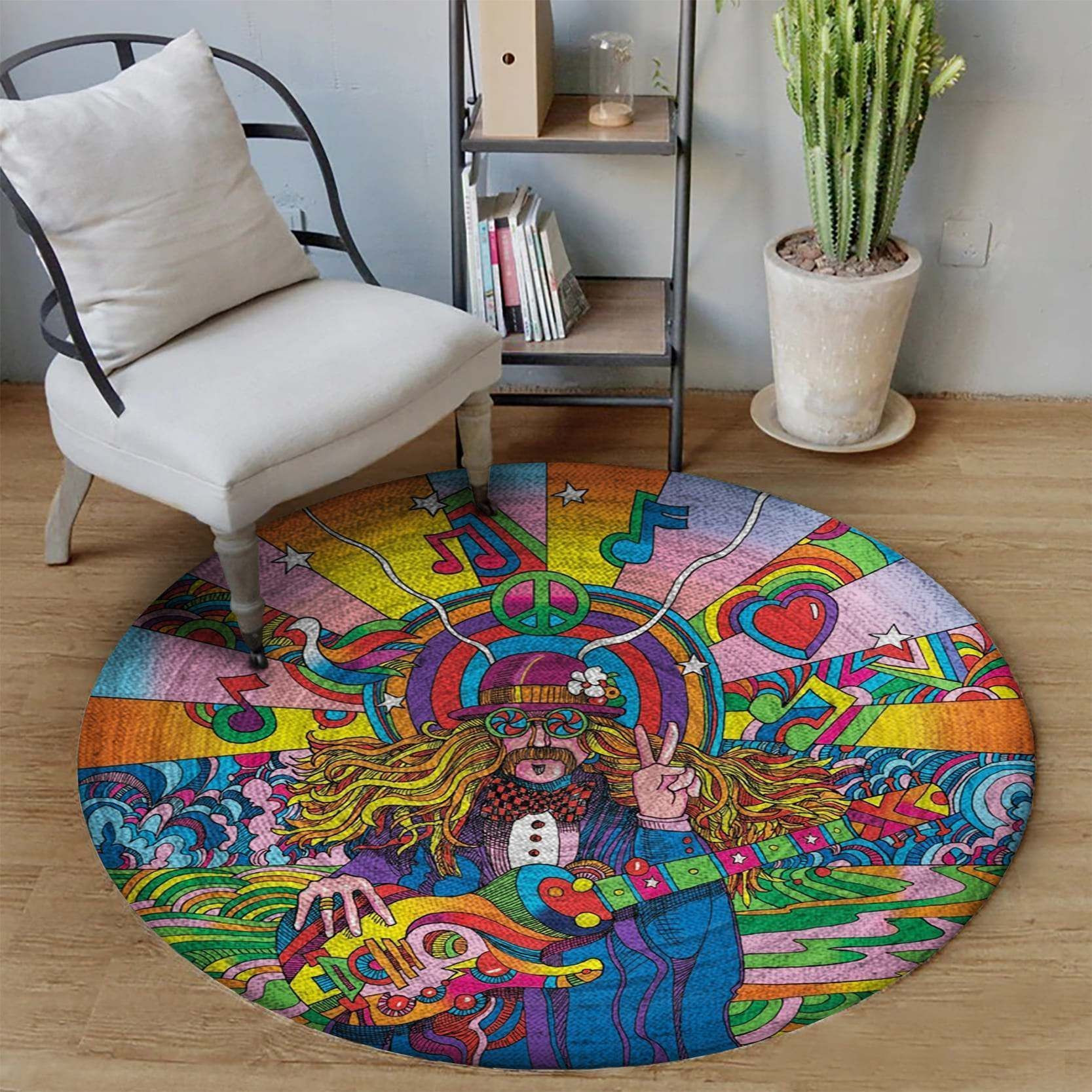 Hippie Round Rug Carpet Bedroom Livingroom Home Decor