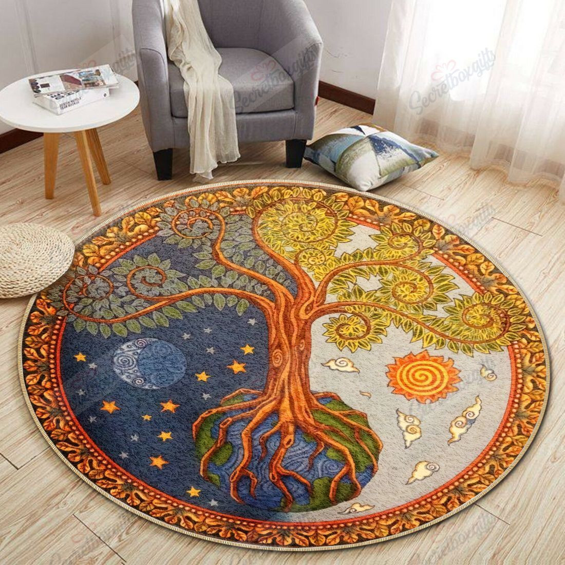 Hippie Round Rug Carpet Bedroom Livingroom Home Decor