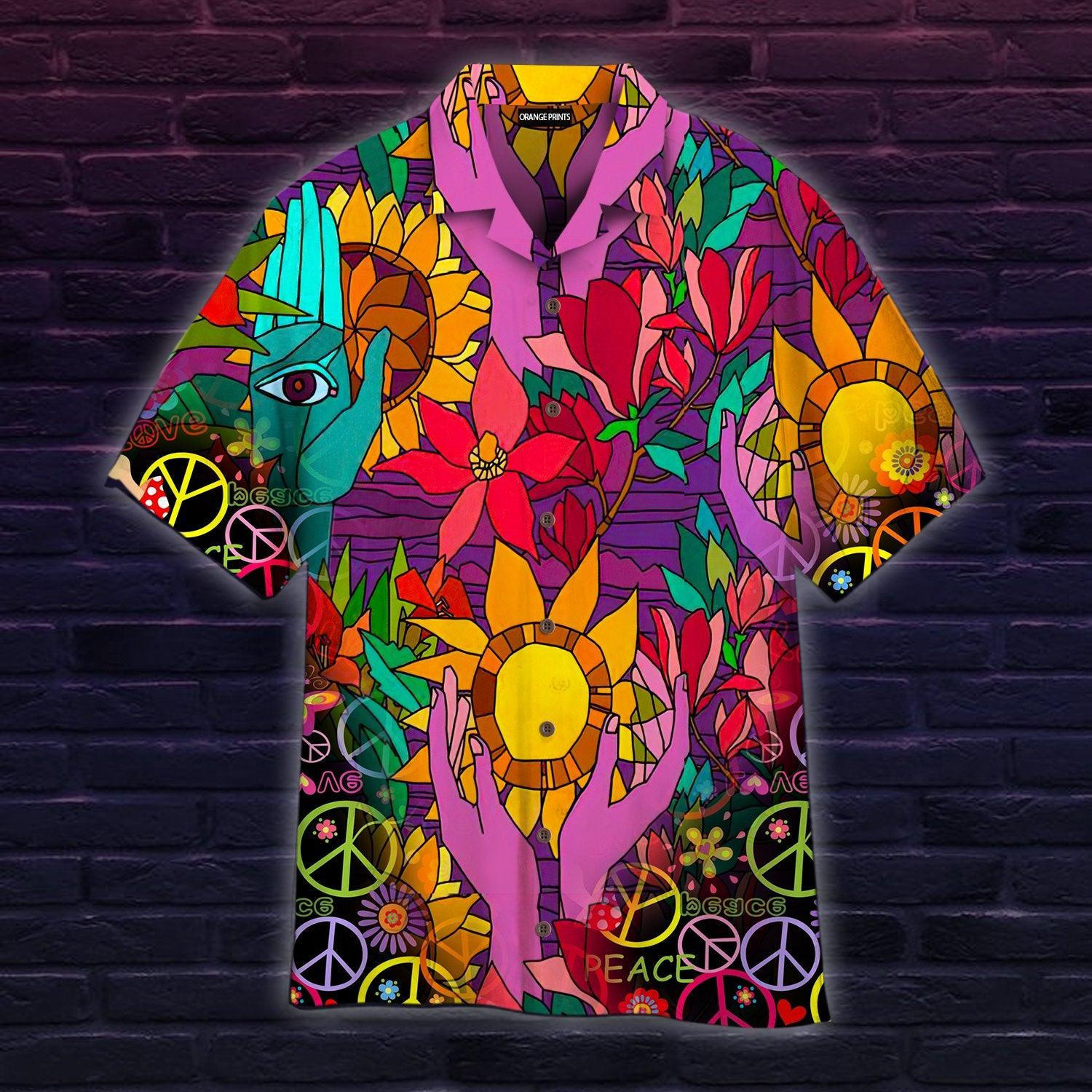 Hippie Style Colorful Hawaiian Shirt