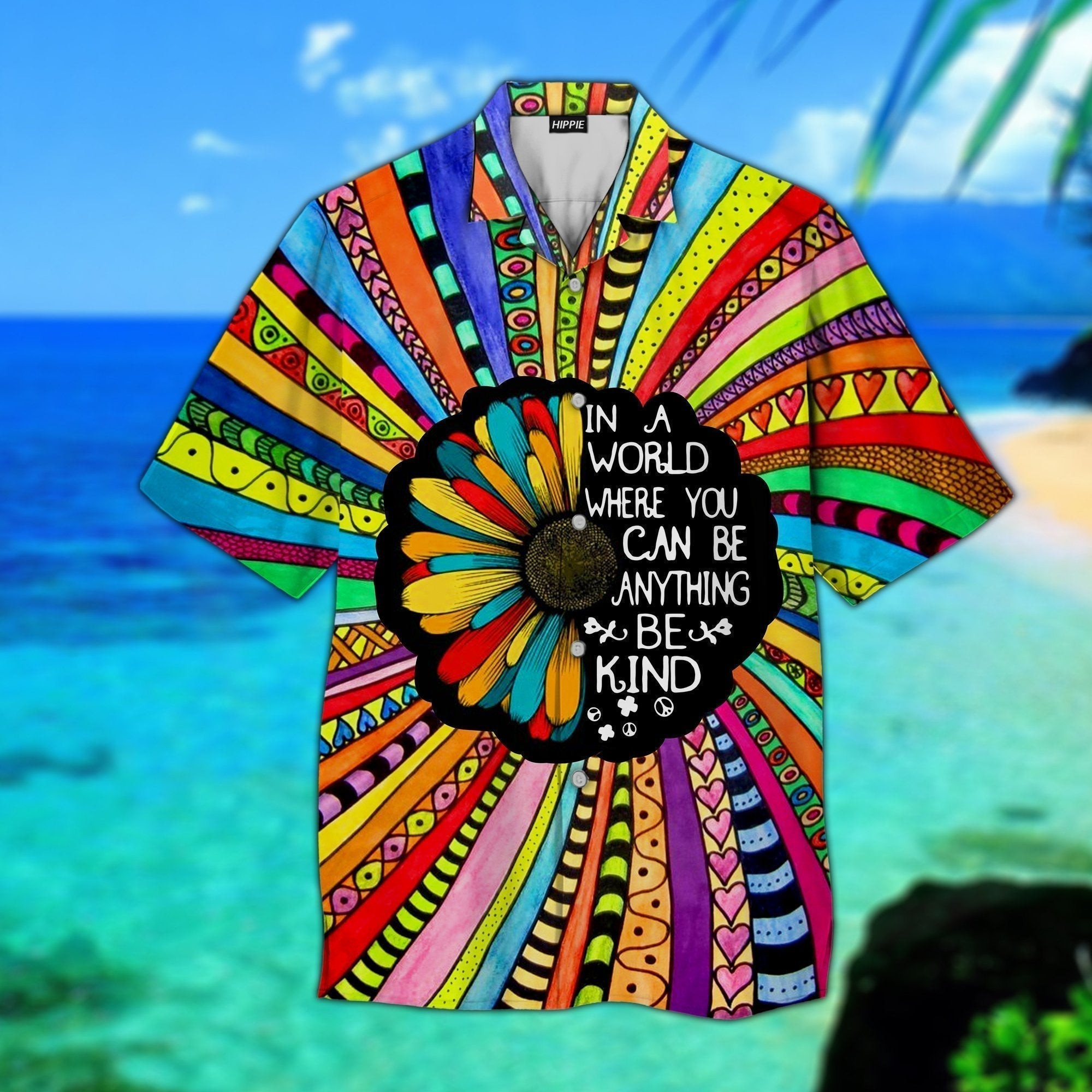 Hippie Sunflower Hawaiian Shirt