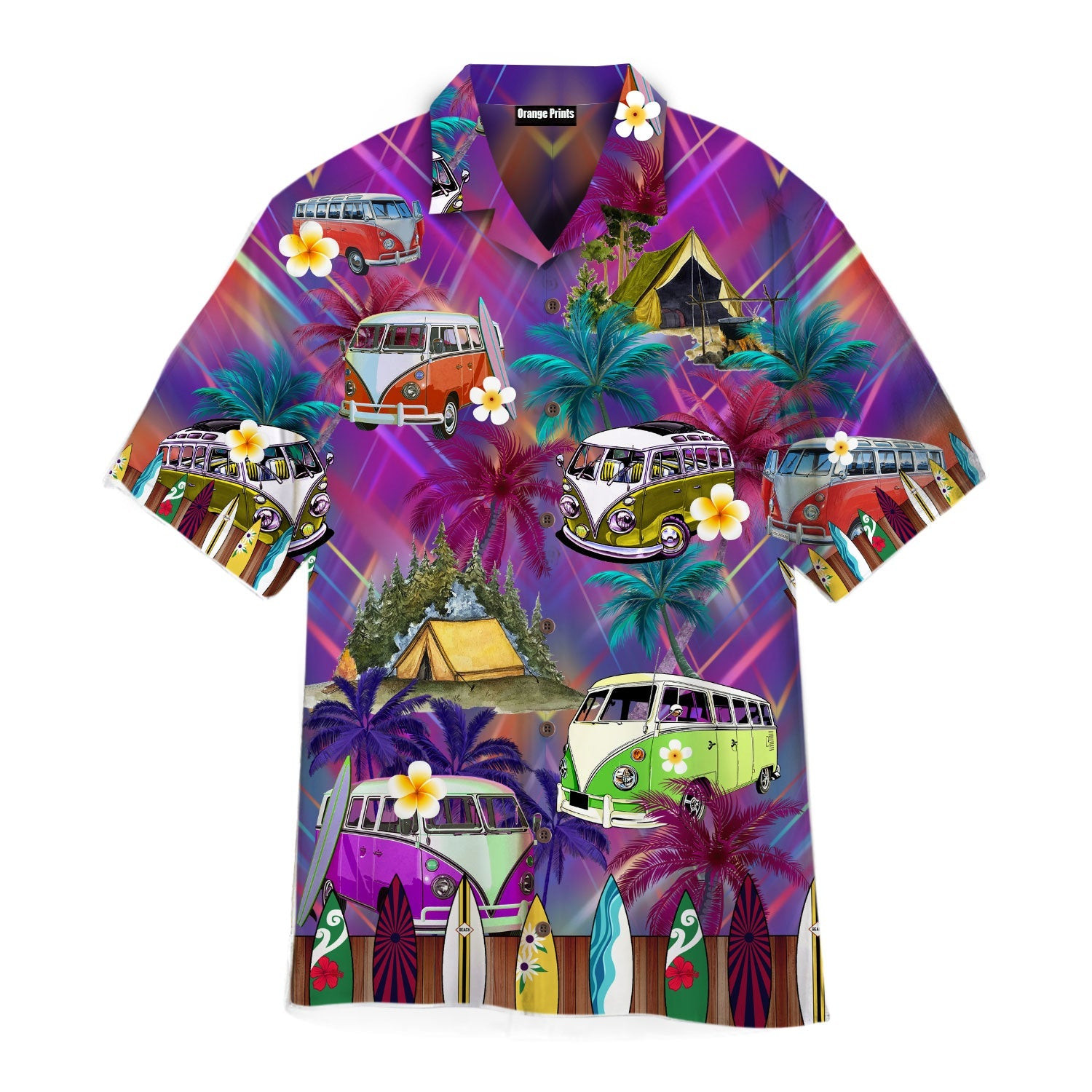 Hippie Van Bus Hawaiian Shirt