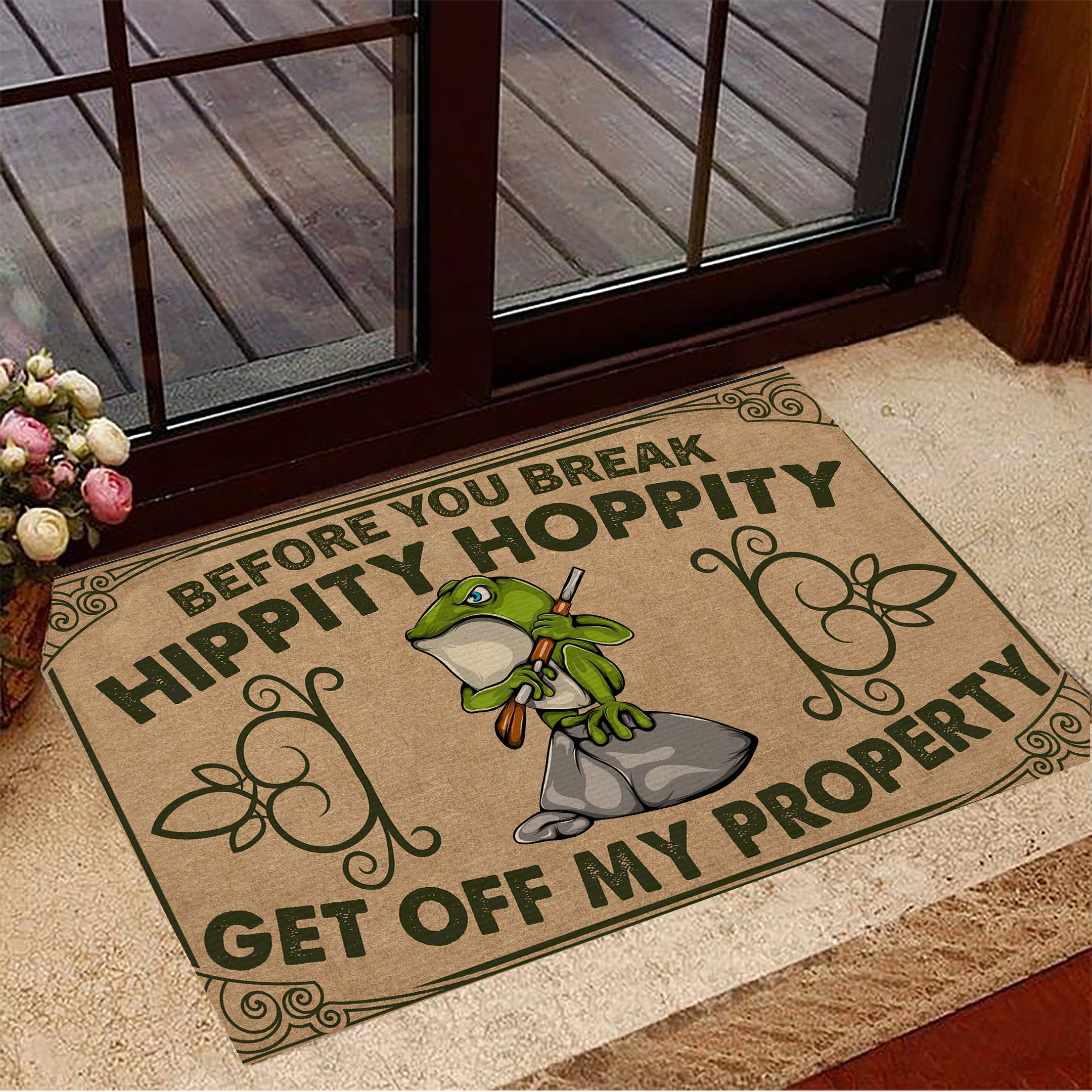 Hippity Hoppity Rubber Doormat Before You Break Hippity Hoppity Off My Property Mat