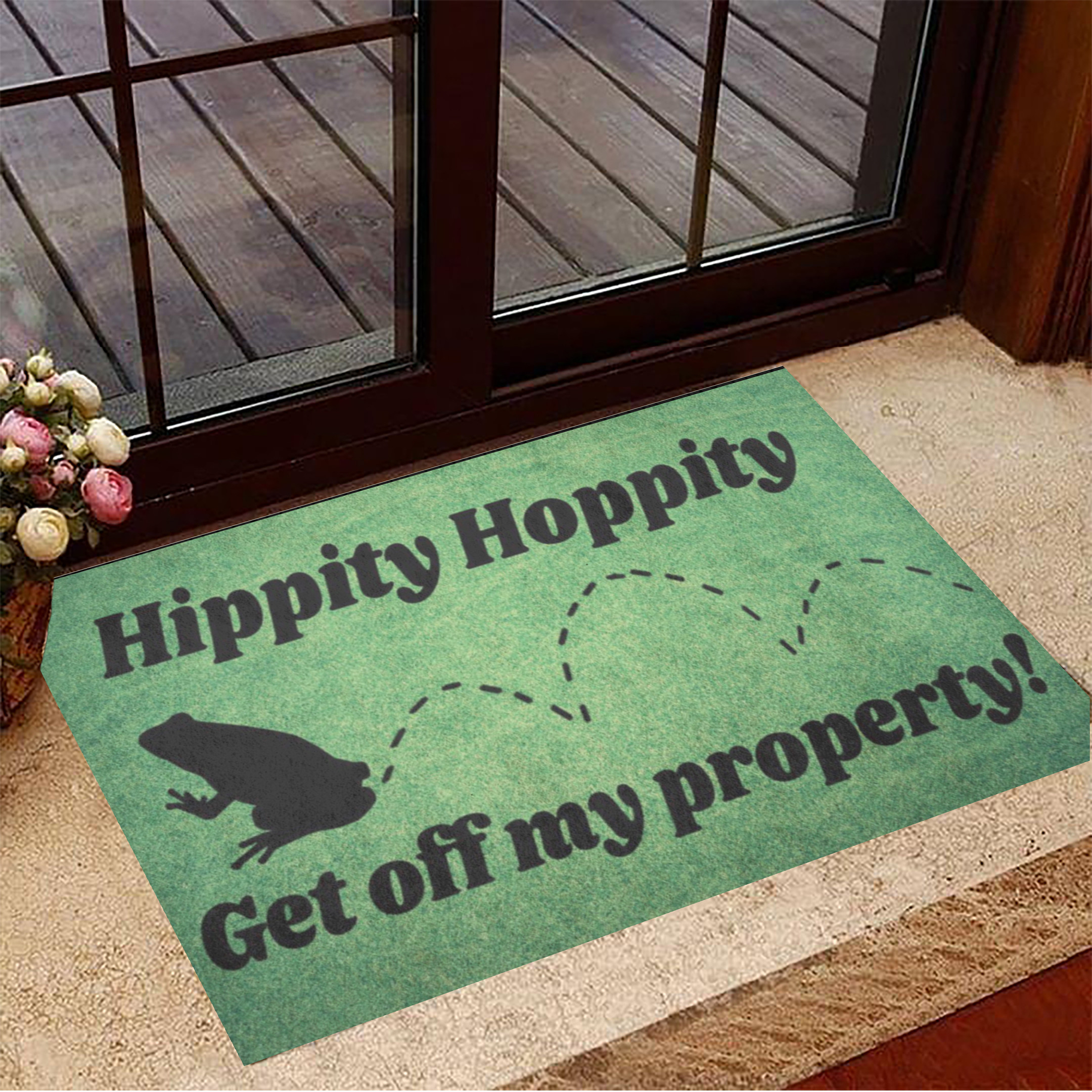 Hippity Hoppity Rubber Doormat Funny Frog Meme Hippity Hoppity Get Off My Property Mat
