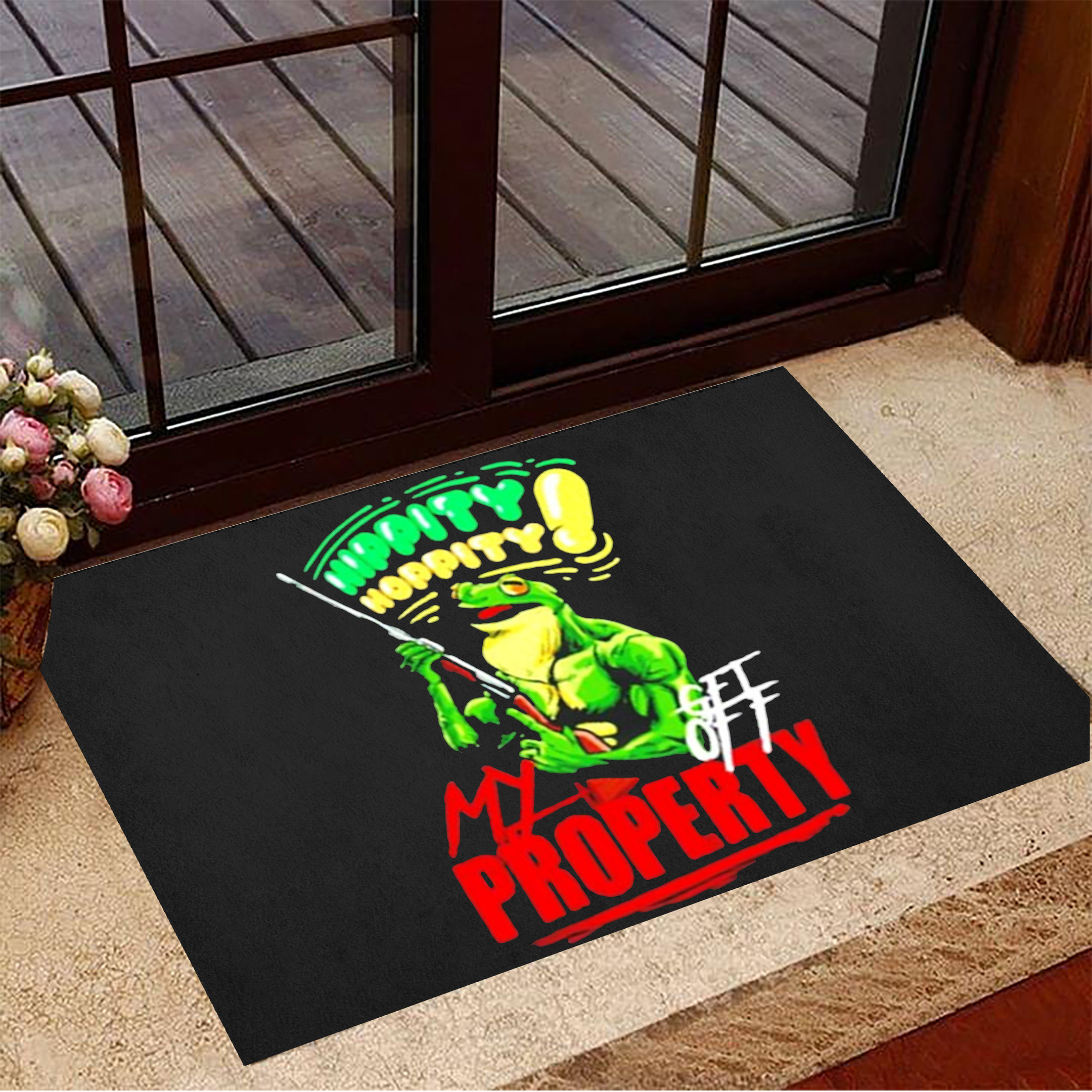 Hippity Hoppity Rubber Doormat Hippity Hoppity Get Off My Property Mat Frog Meme Merch