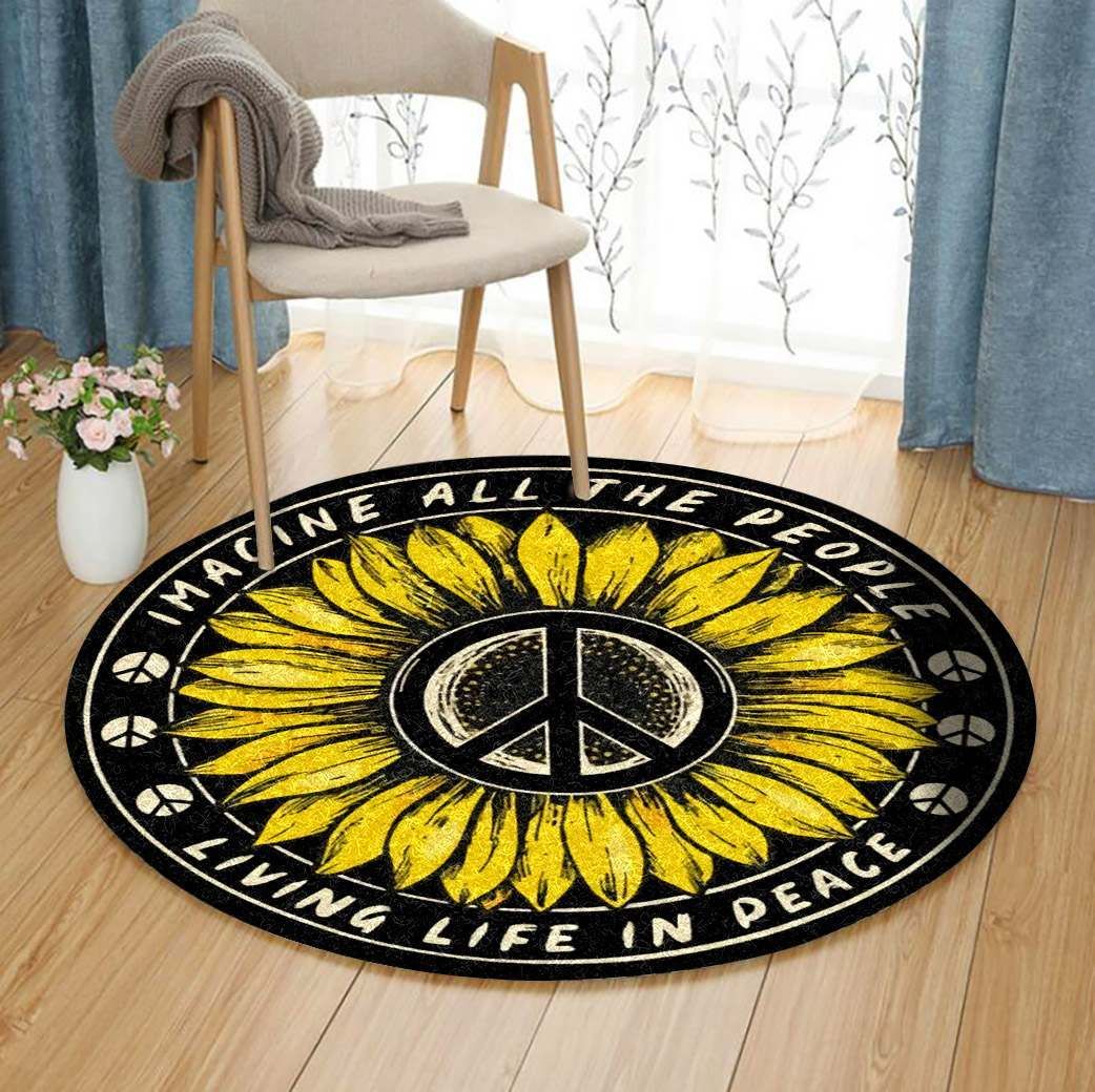 Hipple Round Rug Carpet Bedroom Livingroom Home Decor