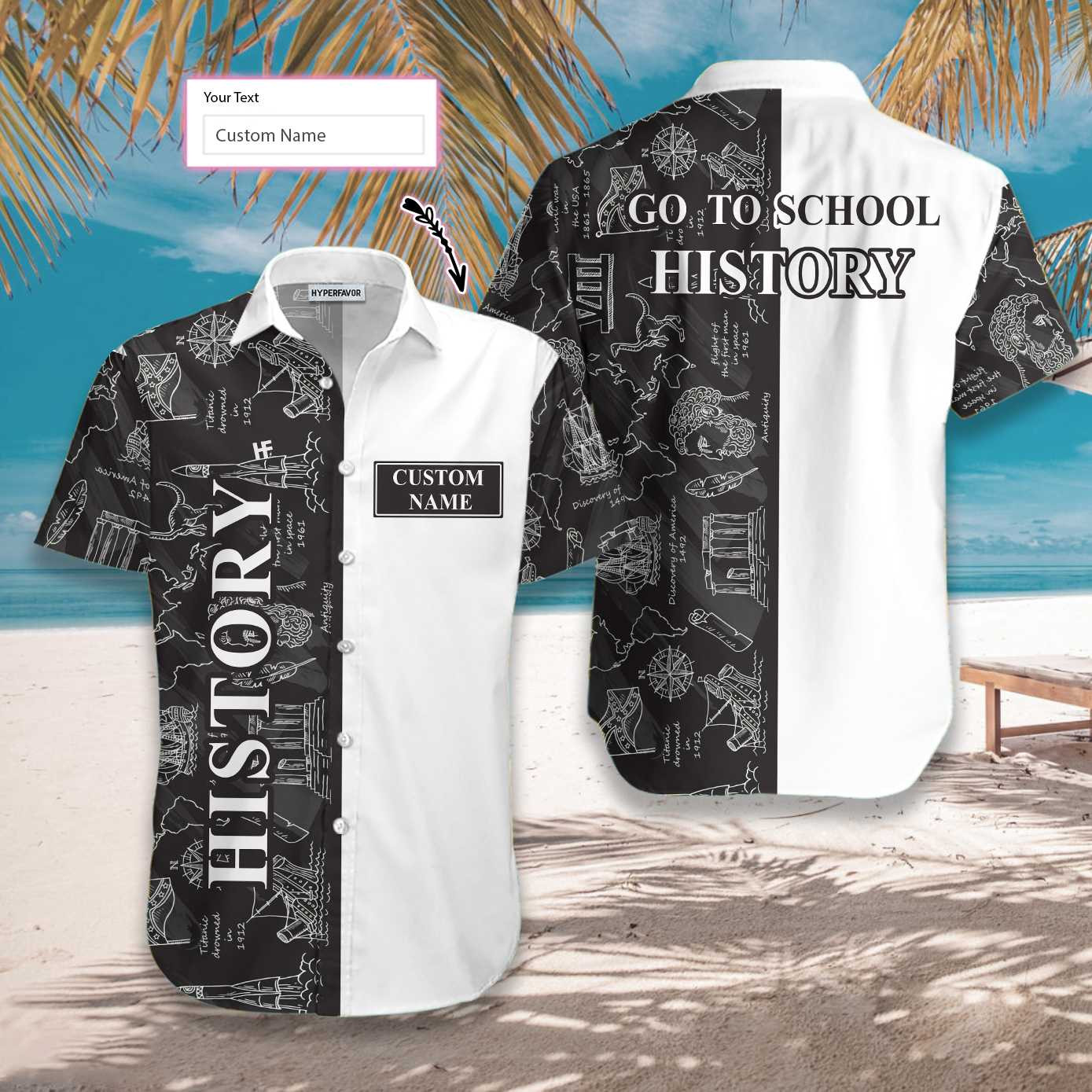 History Teacher Personalized Hawaiian Shirt