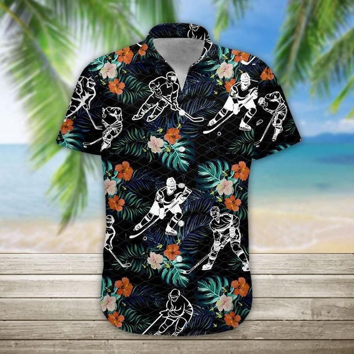 Hockey Lover Tropical Hawaiian Shirt