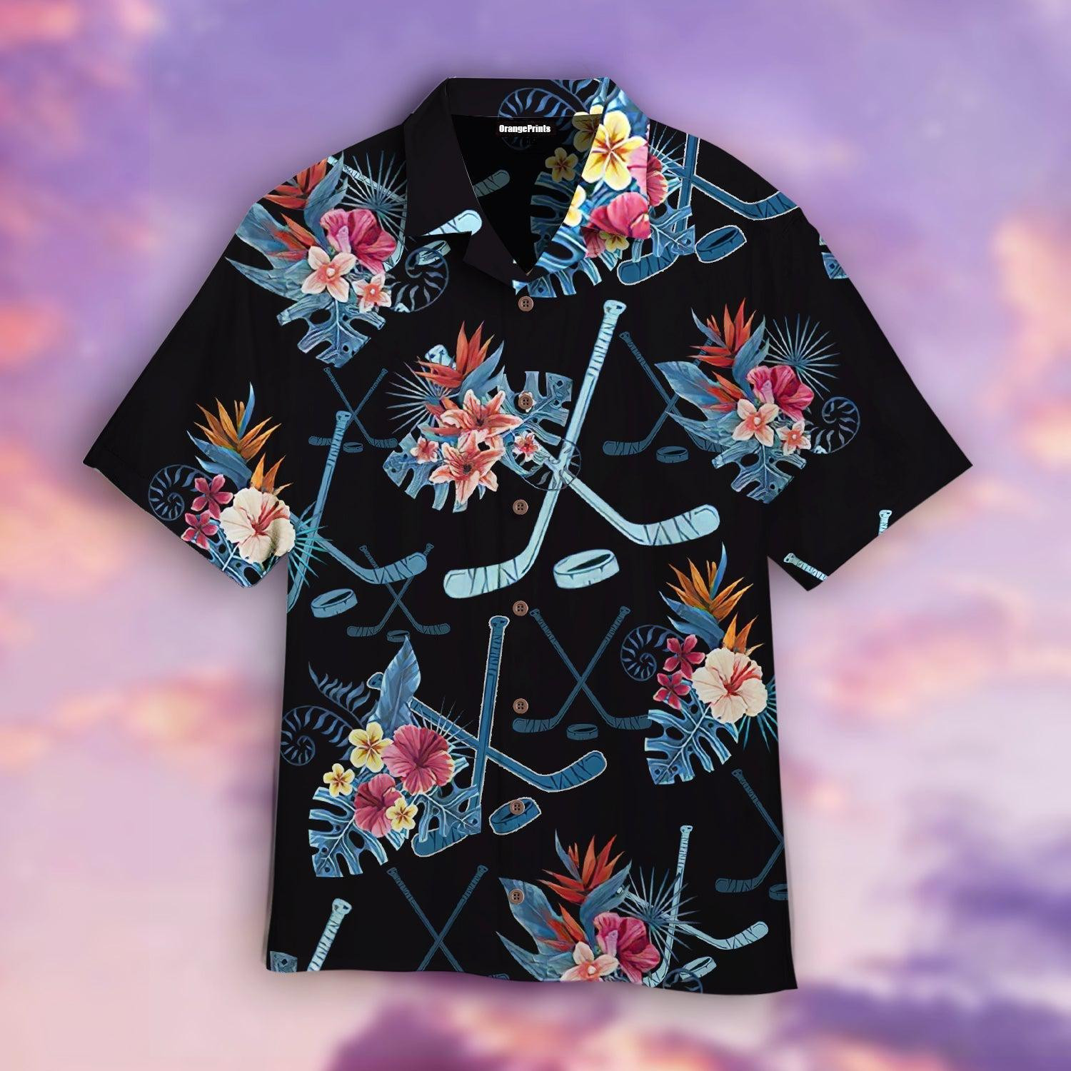 Hockey Tropical Hawaiian Shirt