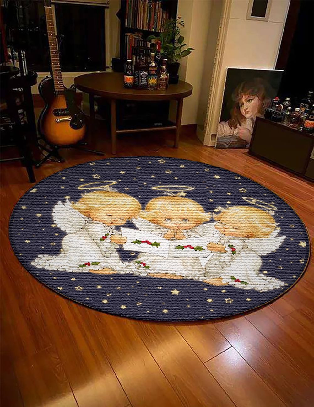 Holy Angel Round Rug Carpet Bedroom Livingroom Home Decor