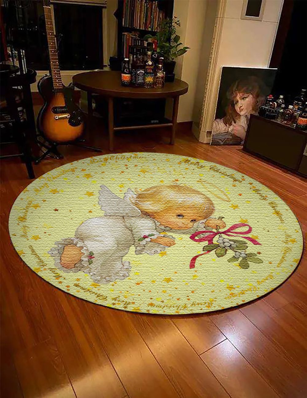 Holy Angel Round Rug Carpet Bedroom Livingroom Home Decor