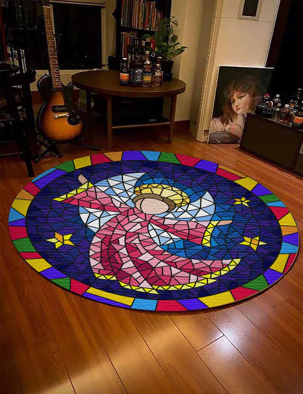 Holy Angel Round Rug Carpet Bedroom Livingroom Home Decor