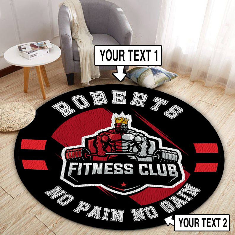 Home Gym Decor Fitness Club Round Rug Carpet Bedroom Livingroom Home Decor - Image 3