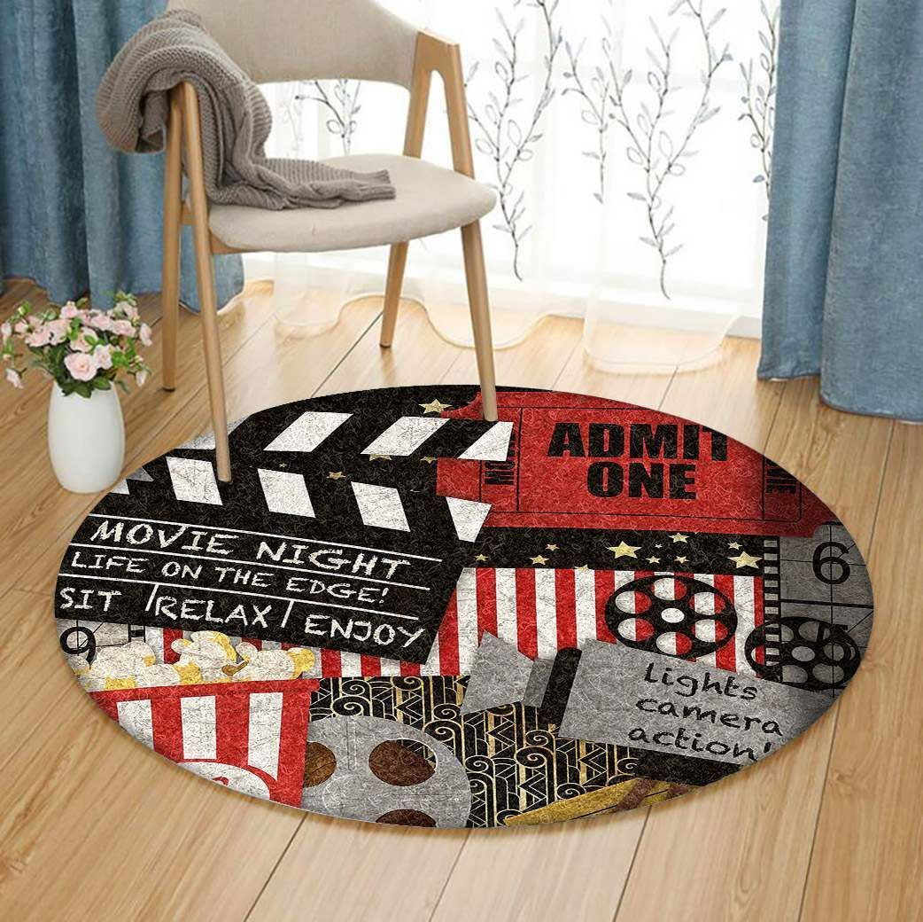 Home Movie Round Rug Carpet Bedroom Livingroom Home Decor