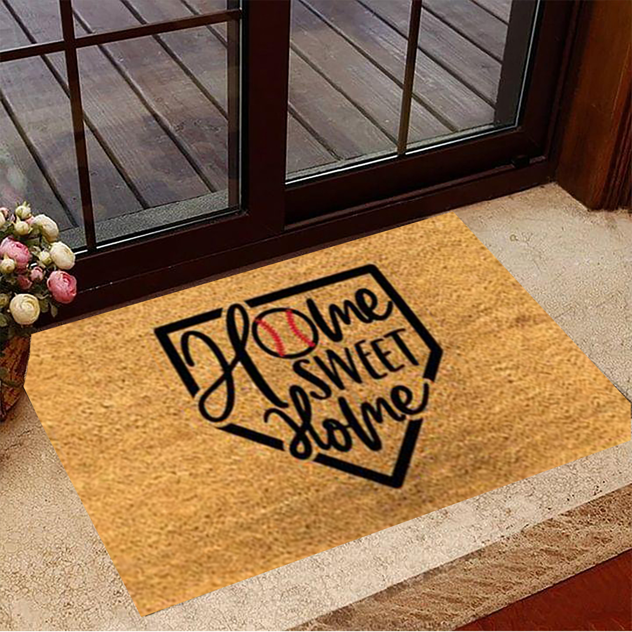 Home Plate Rubber Doormat Baseball Home Sweet Home Baseball Front Door Mat Gift Ideas