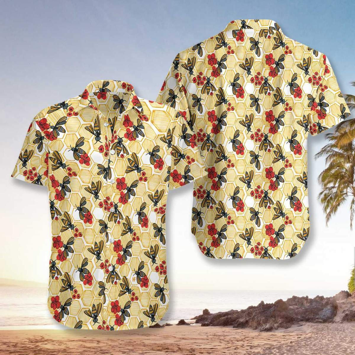 Honey Bee Hawaiian Shirt