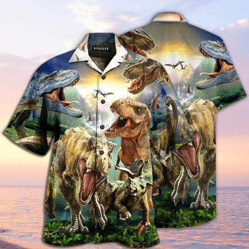 Honor Dinosaur In The Jurassic Period Hawaiian Shirt